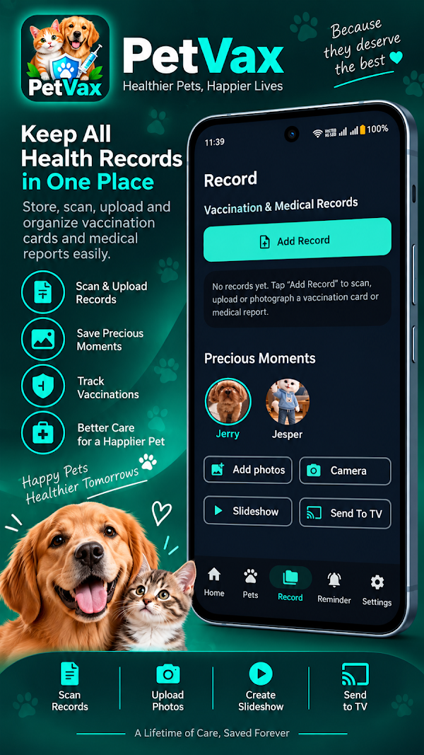 PetVax edge-to-edge scanner and Smart TV cast